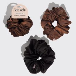 Black & Chocolate Oversized Scrunchies
