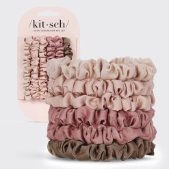 Terracotta Ultra Petite Satin Scrunchies 6pc Set